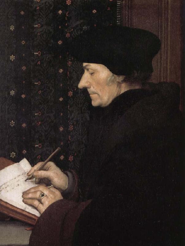Hans Holbein Writing in the Erasmus Sweden oil painting art